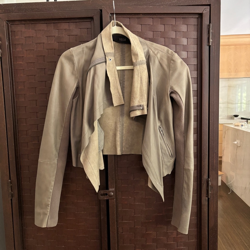 veda leather suede jacket